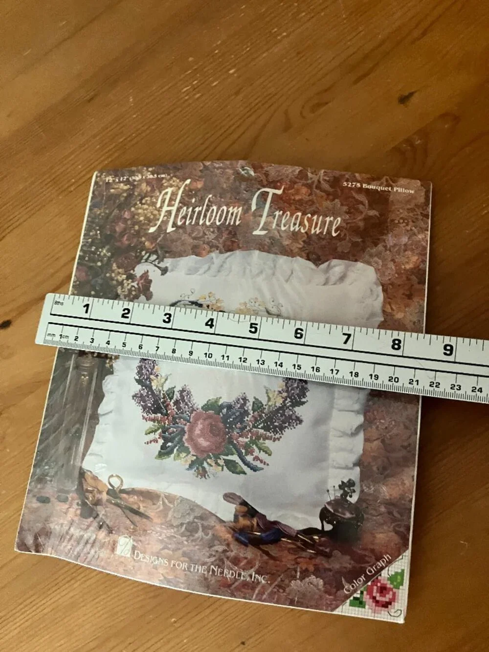 VTG Needle, Inc. Heirloom Treasure 5275 Bouquet Pillow Made in USA Size 12x12
